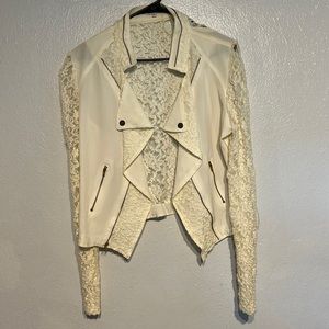 White lace fashion jacket